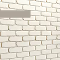 White Brick Wall Featuring Smooth Texture And Classic Architectural Design 3d model