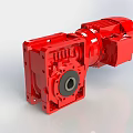 Red Industrial Gear Reducer High Efficiency Mechanical Power Equipment for Heavy Duty Industrial Use