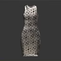 Elegant Sleeveless Sequined Fitted Party Dress With Sparkling Black Patterns