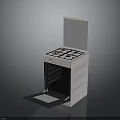 White Freestanding Gas Stove And Oven With Open Door Kitchen Cooking Appliance