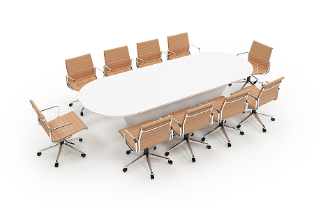 Conference tables and chairs 3d model