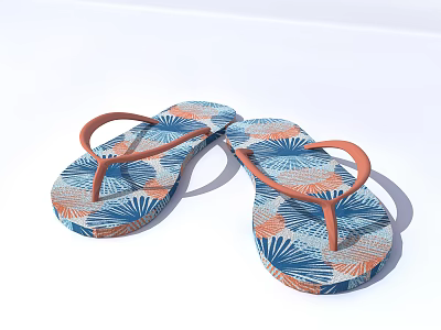 Modern Slippers Beach Shoes 3d model