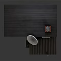 Small House Model With Metal Roof Satellite Dish Chimney And Red Wall Patch