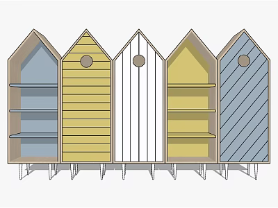 Modern Storage Rack Children's Storage Rack 3d model