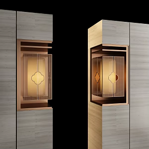 Corner wall lamp decorative lamp 3d model