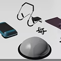 Home Fitness Equipment Collection Featuring Yoga Mat Balance Trainer Ab Roller And Step Platform