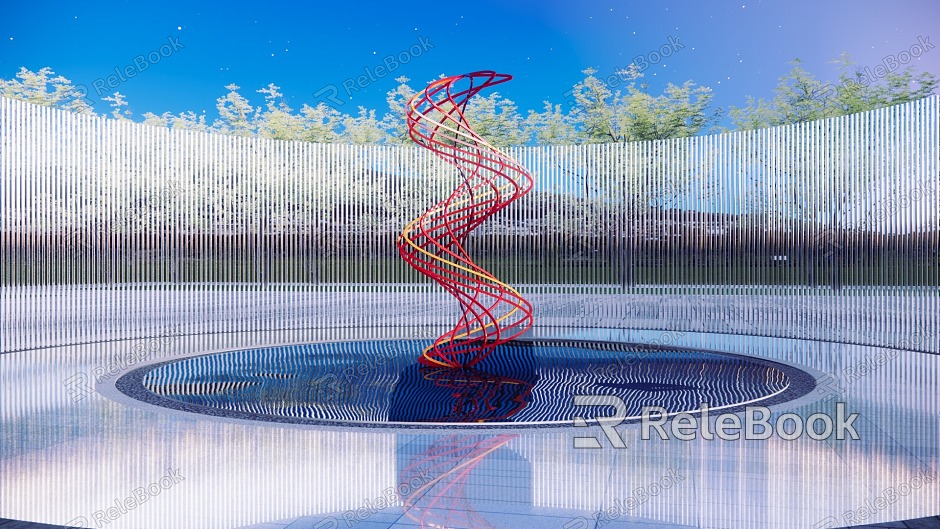 Abstract Water Sculpture Sculpture model