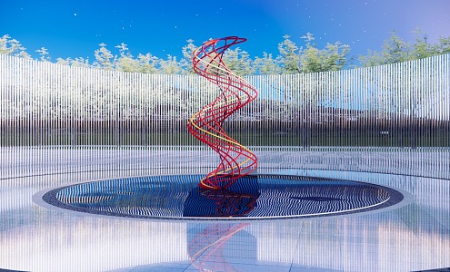 Abstract Water Sculpture 3d model