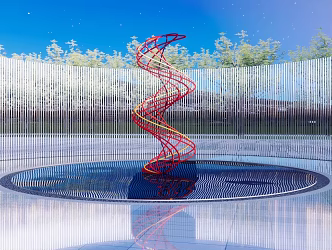 Abstract Water Sculpture 3d model