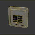 Marble Texture Square Switch Panel With Black Buttons And Warning Symbol For Home Use