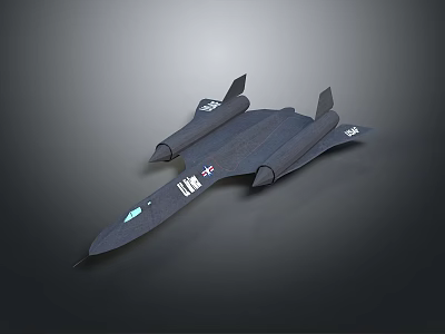 Sleek Black Aircraft Model Featuring Military Style Emblems And Streamlined Design Displayed 3d model