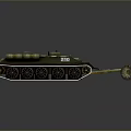Green Armored Military Tank With Number 270 And Mine Clearing Device