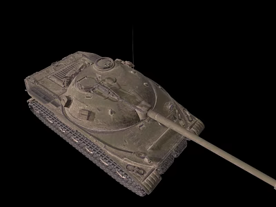 Military Vehicle Tank Featuring Long Barrel Tracks And Armored Hull Design 3d model