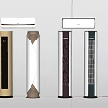Modern Air Conditioner Fan Designs With Various Stylish Vertical Models In Multiple Colors