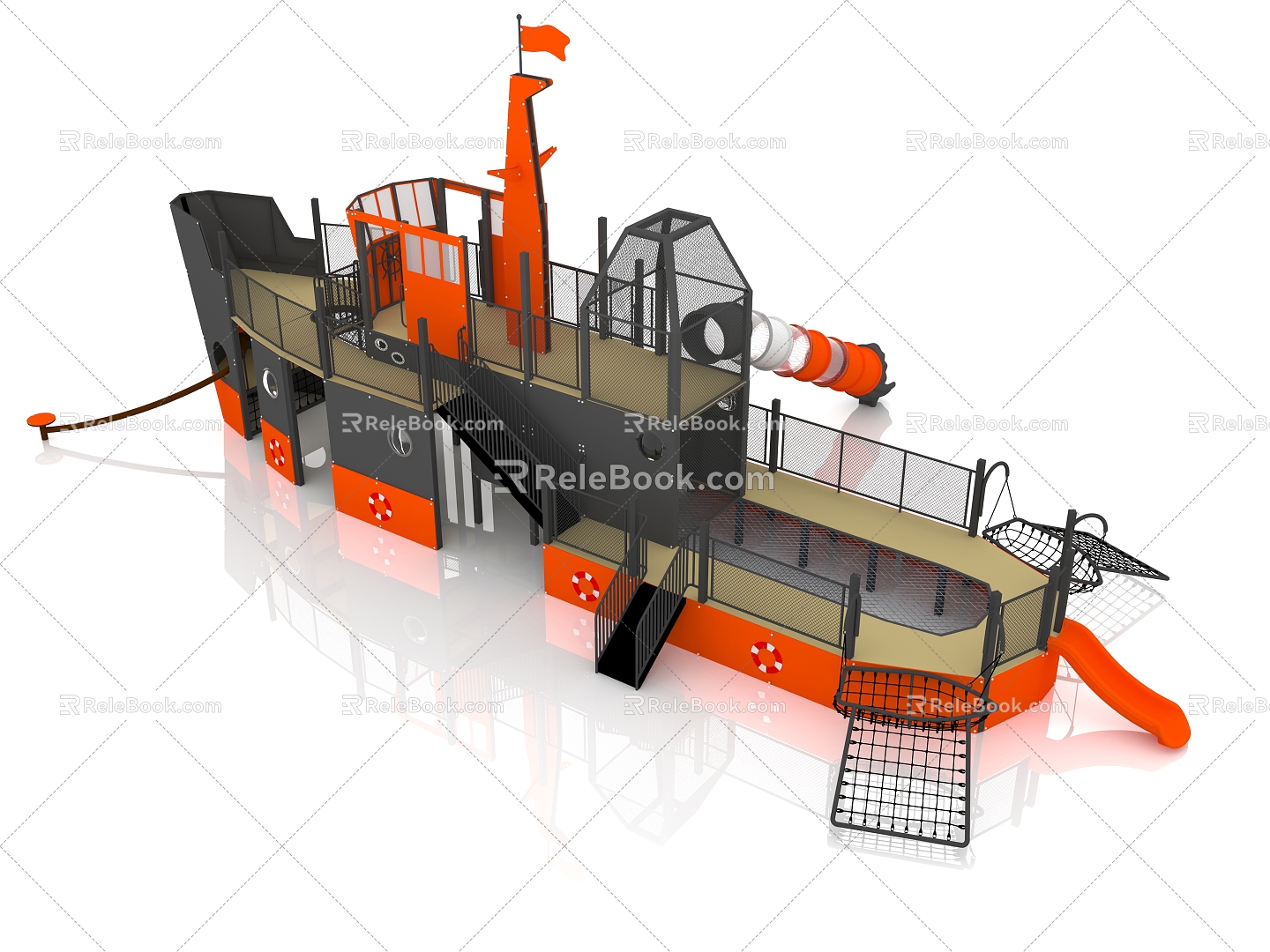 Children's Pirate Ship Outdoor Pirate Ship Pirate Ship Children's Field Pirate Ship 3d model