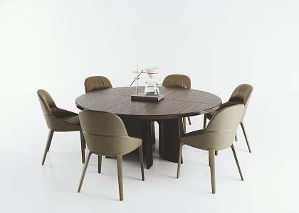 Dining table dining chair dining room carpet 3d model