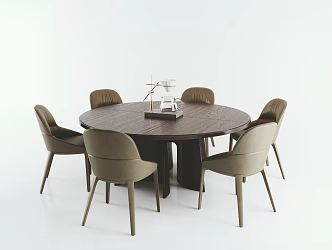 Dining table dining chair dining room carpet 3d model