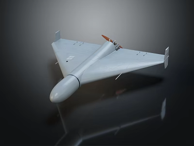 Smart Machine Drone With Gray Body And Orange Propeller For Aerial Use 3d model