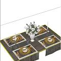Modern Tableware Combination 3d model