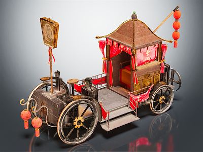 New Chinese Wedding Car Wedding Car 3d model