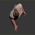 Woman Gesturing In Grey Background Wearing White Printed T Shirt And Blue Jeans