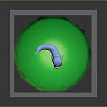 Blue And White Snake Like Creature In Green Grassy Area With Red Eyes