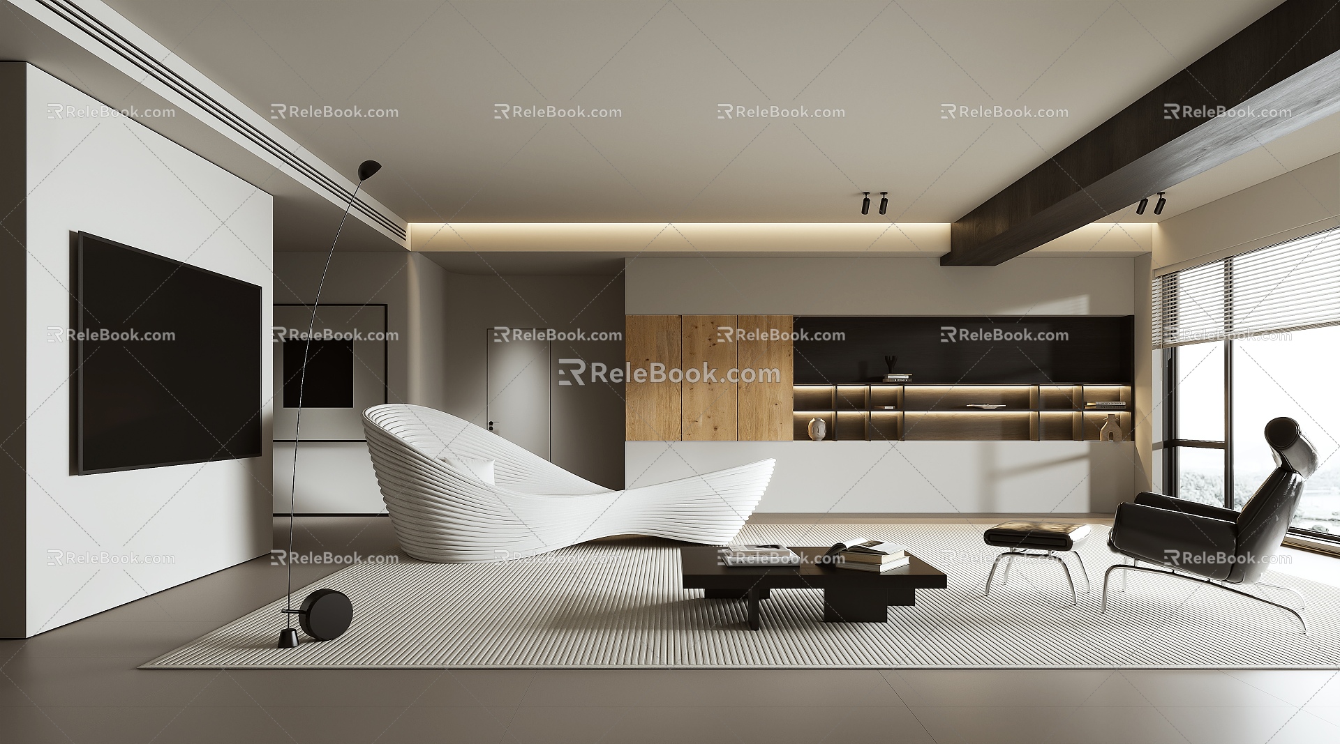 modern living room 3d model