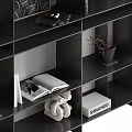 Modern Open Shelving Unit With Multiple Tiers For Books Decorative Vases And Art Pieces