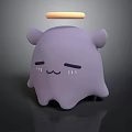 Cute Purple Monster Shaped Household Decor Item With Yellow Oval On Head Top