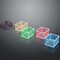 Colored Plastic Storage Baskets with Mesh Design in Multiple Colors for Home Organization