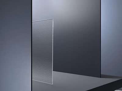 Sleek Modern Commercial Equipment Design With Vertical Lines And Smooth Metal Surface 3d model