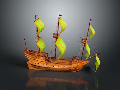 Modern Ancient Ship Ancient Warship Large Ancient Ship Ancient Warship 3d model