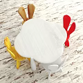 Kids Table with Bunny Shaped Chairs and Multiple Color Choices for Children