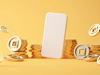 Luxury Gold Jewelry Collection With Stacked Coin Design And Modern 3d model
