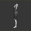 Futuristic Tactical Bodysuit Featuring Sleek Armor Inspired Design White Dark Gray Fitted Functional Apparel