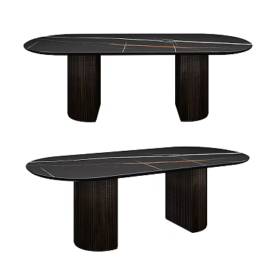 Modern Dining Table Marble Dining Table Multi-Person Dining Table Round Table Long Table 3d model