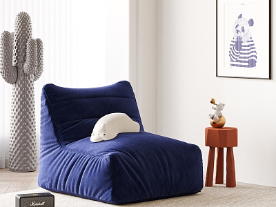 Nordic Klein Blue Lazy Sofa model