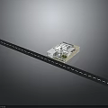 Modern Building Model Exterior Featuring Beige Flat Roof Black Road And Windows
