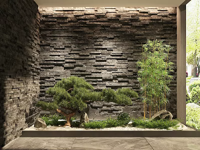 Modern landscape sketch 3d model