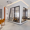 Gabriel Modern Showroom Interior Design With Display Wall And Product Display Areas