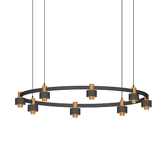 modern chandelier ring chandelier hall chandelier 3d model