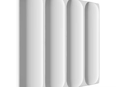 White Long Strip Building Components With Smooth Surface And Modern Design 3d model