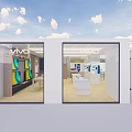 Modern Digital Store Interior With HONOR 5G Mobile Phones Display Counters And Large Screens