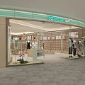 Modern Stylish Clothing Store Interior With Display Racks Sofa And Elegant Lighting