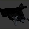 Man In Batman Costume With Flowing Cape Leaping In Dynamic Action Pose