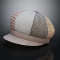 Stylish Patchwork Wool Flat Cap With Multi Color Design For Autumn Winter Fashion