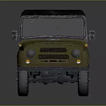 Yellow Vintage Off Road Vehicle With Black Soft Top And Rugged Design