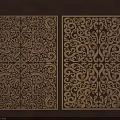 Intricate Wooden Carvings With Ornate Curved Patterns On Decorative Panels