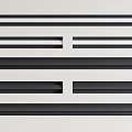 Modern Style Air Conditioner Vent With Black White Stripes And Grille Design