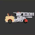 Browning Machine Gun Browning Gatling White Machine Gun Machine Gun Bullet Military 3d model